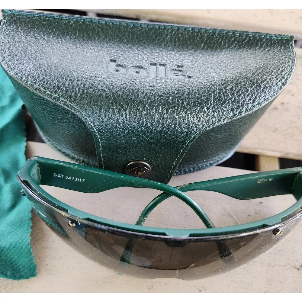 Vintage 1980S BOLLE‎ EAGLE VISION SUNGLASSES & CASE GREEN FRANCE VIPER TYPE VG